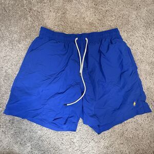 Ralph Lauren Polo Swim Trunks Shorts Blue And Gold Men’s Large